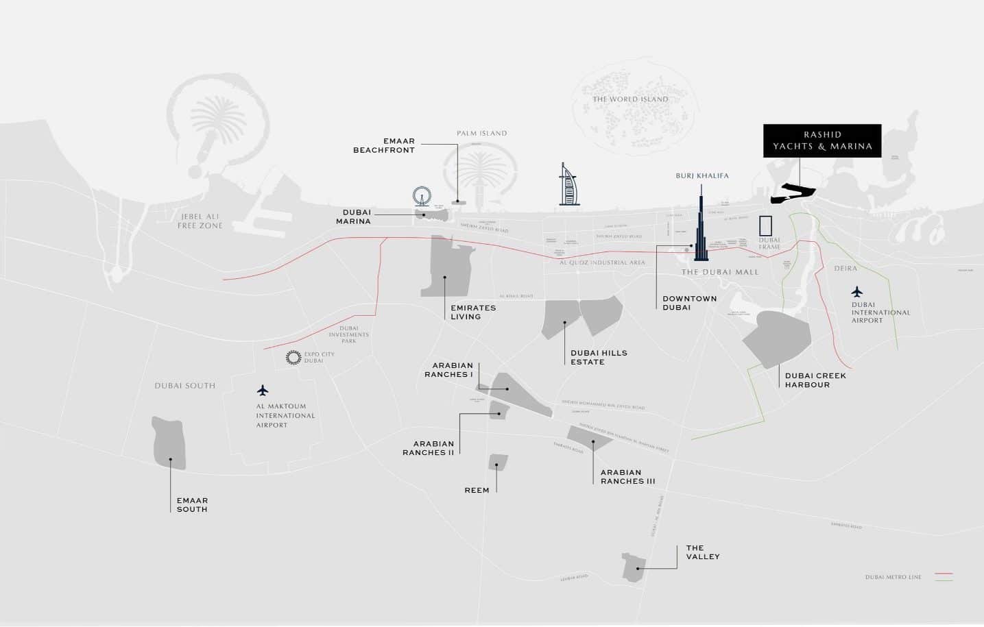 Rashid Yachts & Marina Location Map